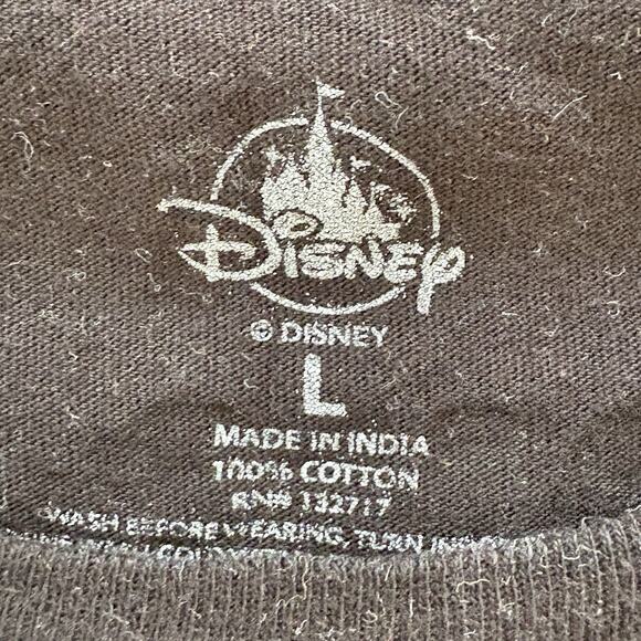 Disney Epcot Norway World Showcase Men's Size L T-Shirt Tee Black/Gold 2 Sided - Picture 3 of 5